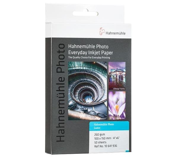 HAHNEMUEHLE Luster 260 100 x 150 mm Semi-Gloss Photo Paper - 50 Sheets - Image 1