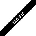 Brother TZe-315 Laminated Labelling Tape Cassette 6mm x 8m White on Black thumbnail 1