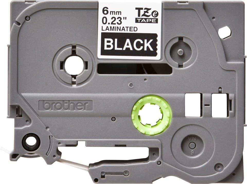 Brother TZe-315 Laminated Labelling Tape Cassette 6mm x 8m White on Black - Image 2