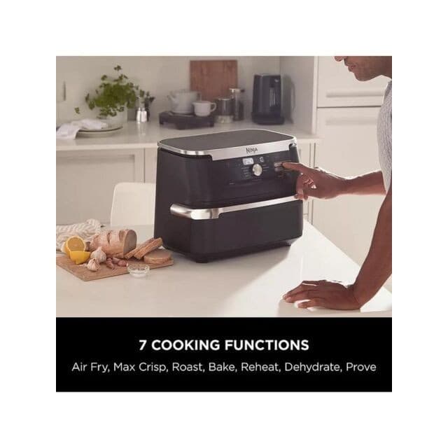 Ninja AF500UK Foodi FlexDrawer Air Fryer 10.4L Black - Image 4