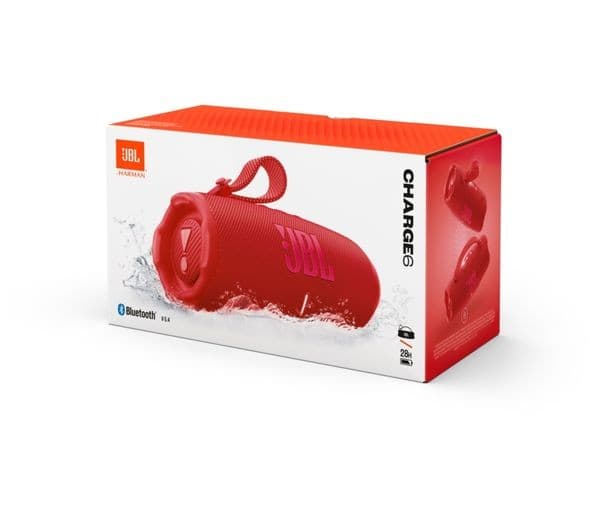 JBL Charge 6 Portable Bluetooth Speaker - Red - Image 9
