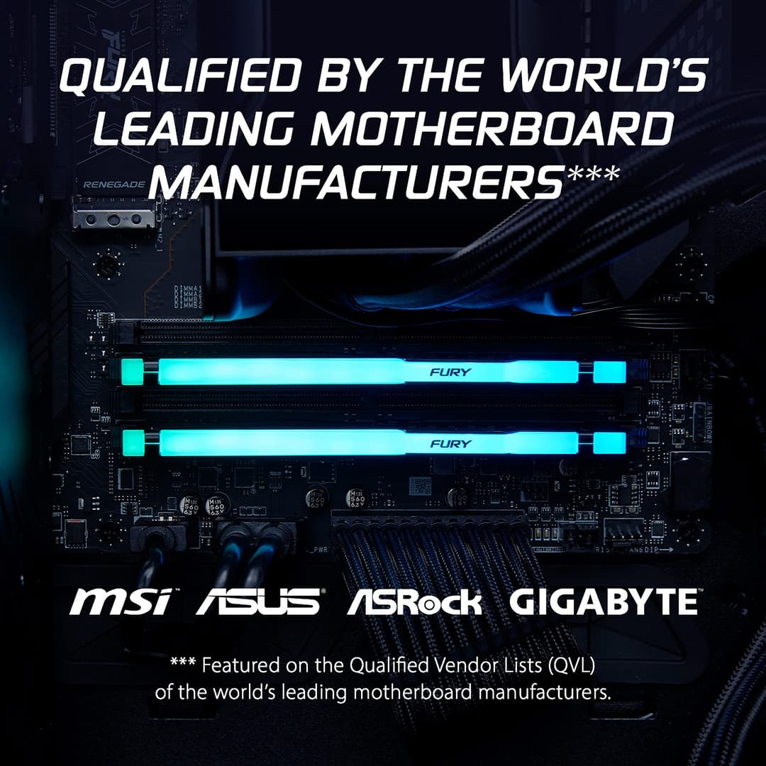 Kingston FURY Beast RGB 32GB (1 x 32GB) DDR5 5600MT/s CL36 DIMM Desktop Memory KF556C36BBEA-32 - Black - Image 6