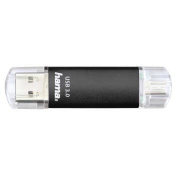 Hama Laeta Twin USB Flash Drive, USB 3.0, 128 GB, 40 MB/s, black - Image 2