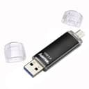 Hama Laeta Twin USB Flash Drive, USB 3.0, 128 GB, 40 MB/s, black thumbnail 3