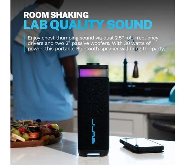 JLab JBuds Party Portable Bluetooth Speaker Black - Image 2