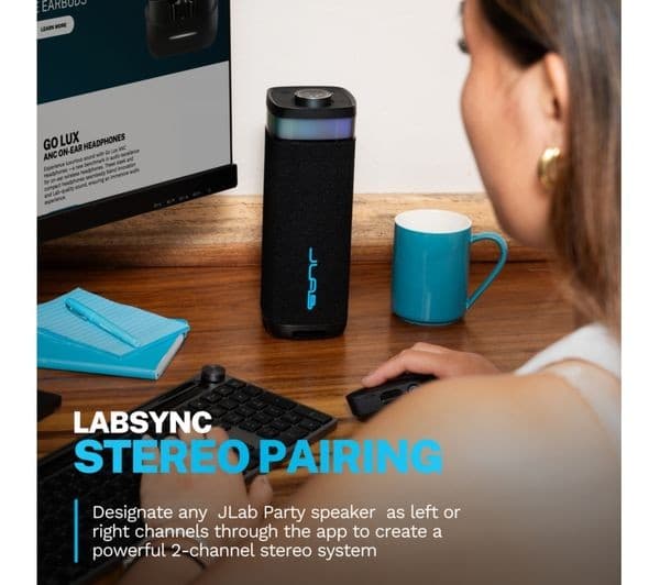 JLab JBuds Party Portable Bluetooth Speaker Black - Image 5