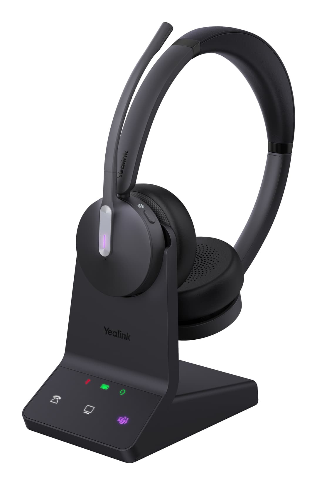 Yealink WH64 Dual Teams DECT Wireless Headset with WHB640 Base Station Head-band Office/Call center USB Type-C Bluetooth Black - Image 1