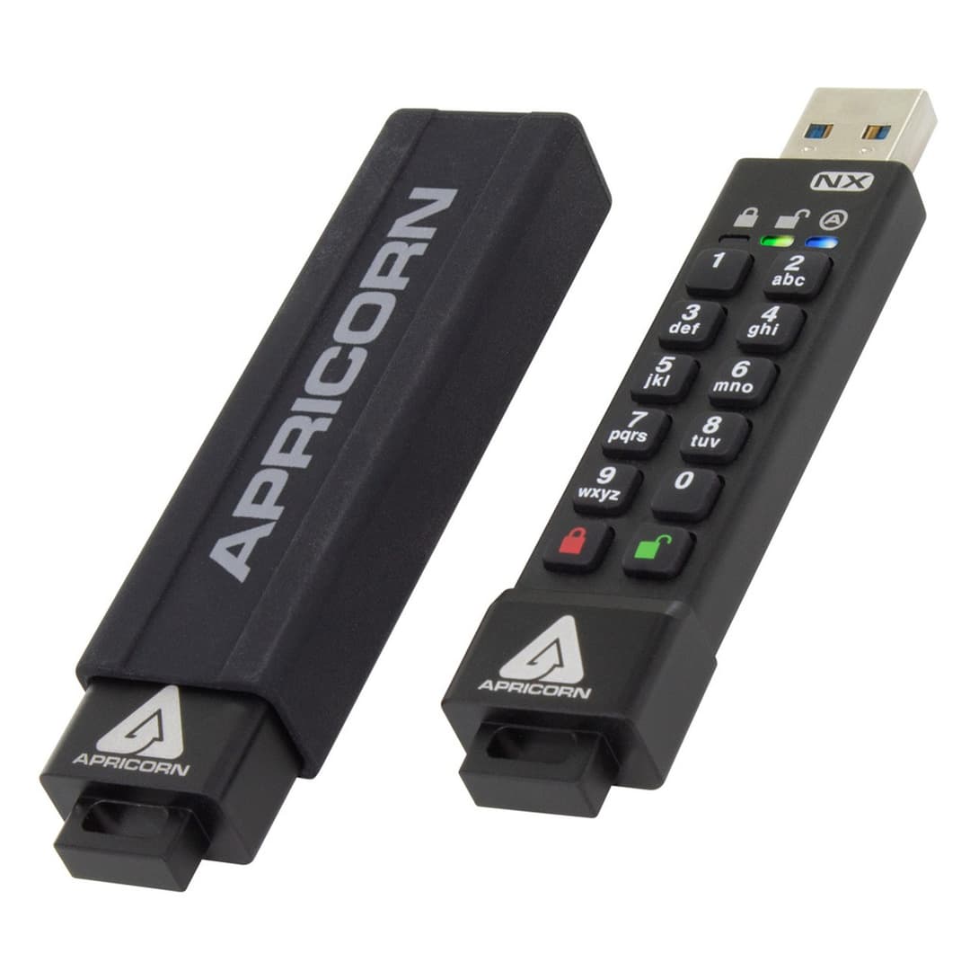 128GB Apricorn Aegis Secure Key 3NX USB 3.2 Gen 1 Type-A Hardware Encrypted Flash Drive - Image 1