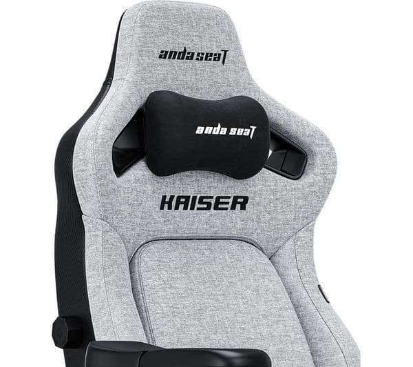 AndaSeat Kaiser 4 Series Premium Gaming Chair - XL, Ash Grey, Linen Fabric - Image 4