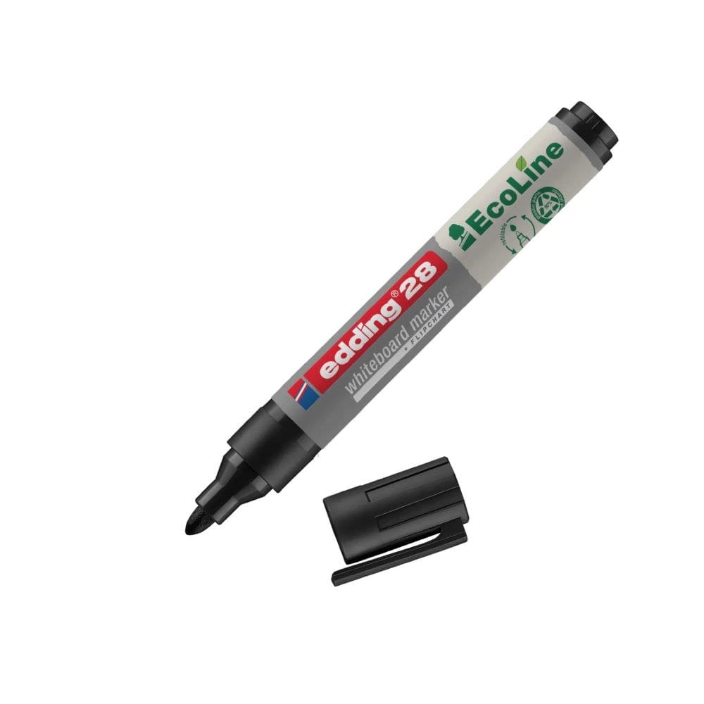 edding 28 Ecoline whiteboard Black marker Box of 10 - Image 1
