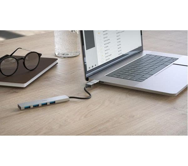 HAMA Prime Line 4-port USB Type-C Hub - 4x USB-A, USB 3.2 Gen 1, 5 Gbps, incl. USB-C Adapter - Image 2