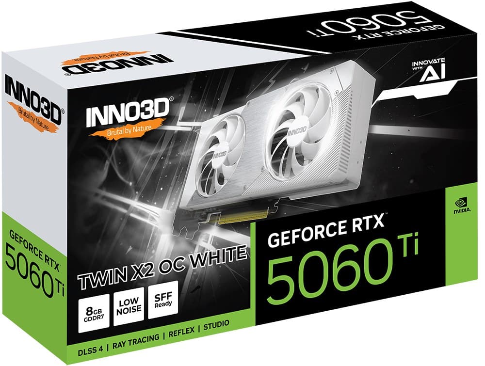 INNO3D GeForce RTX 5060 Ti TWIN X2 OC WHITE NVIDIA 8 GB GDDR7 - Image 2