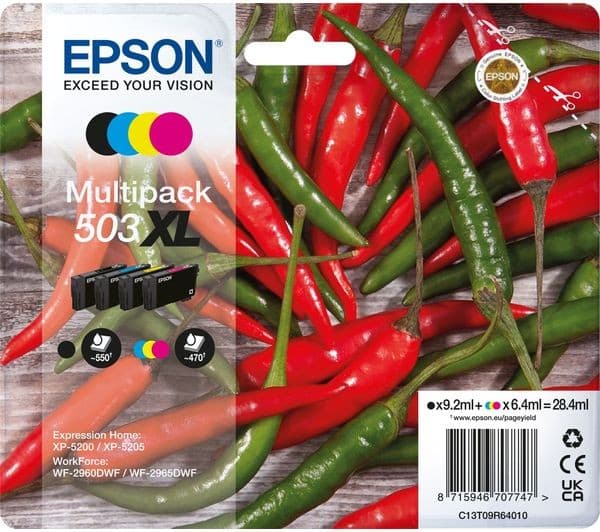 Epson 503XL Multipack - 4-pack - XL - black, cyan, magenta, yellow - original - ink cartridge - Image 1