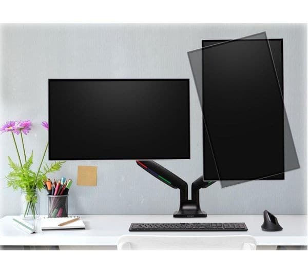 Kensington SmartFit One-Touch K59601WW Dual Monitor Arm Black - Image 3