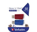 Verbatim Store 'n' Click 32GB USB 3.2 Red & Blue thumbnail 3