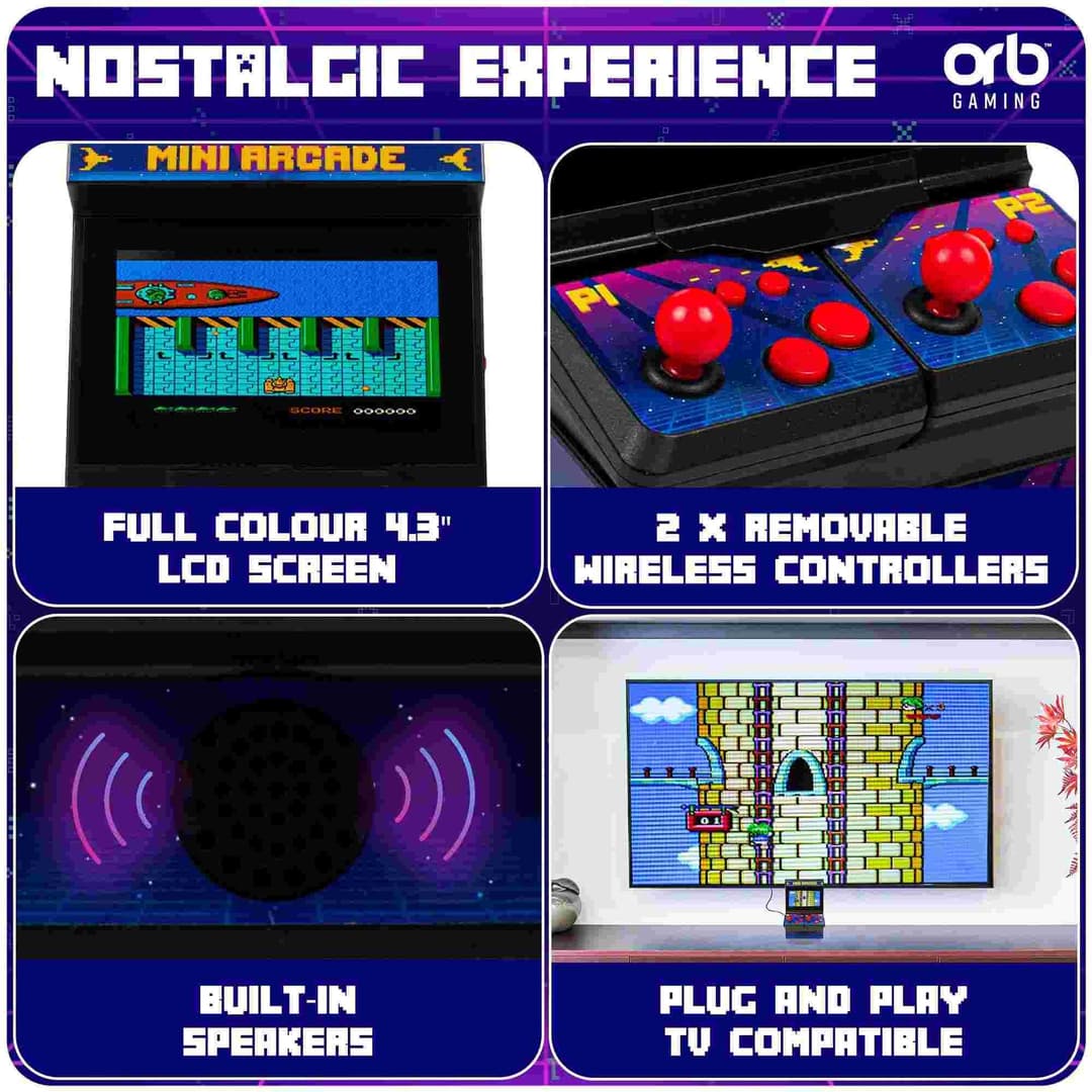 Orb - Retro Mini Arcade Machine (2 Player, 300 Games) - Image 3