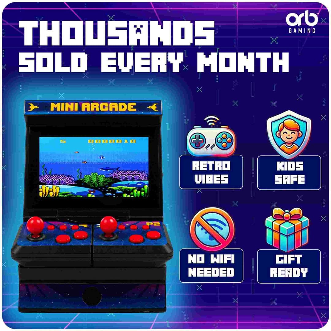 Orb - Retro Mini Arcade Machine (2 Player, 300 Games) - Image 7