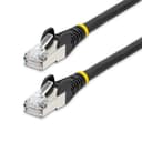 StarTech.com 50cm CAT6a Ethernet Cable - Black - Low Smoke Zero Halogen (LSZH) - 10GbE 500MHz 100W PoE++ Snagless RJ-45 w/Strain Reliefs S/FTP Network Patch Cord thumbnail 1
