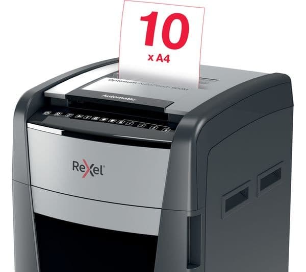 REXEL Optimum AutoFeed+ 600M Micro Cut Paper Shredder - Image 7