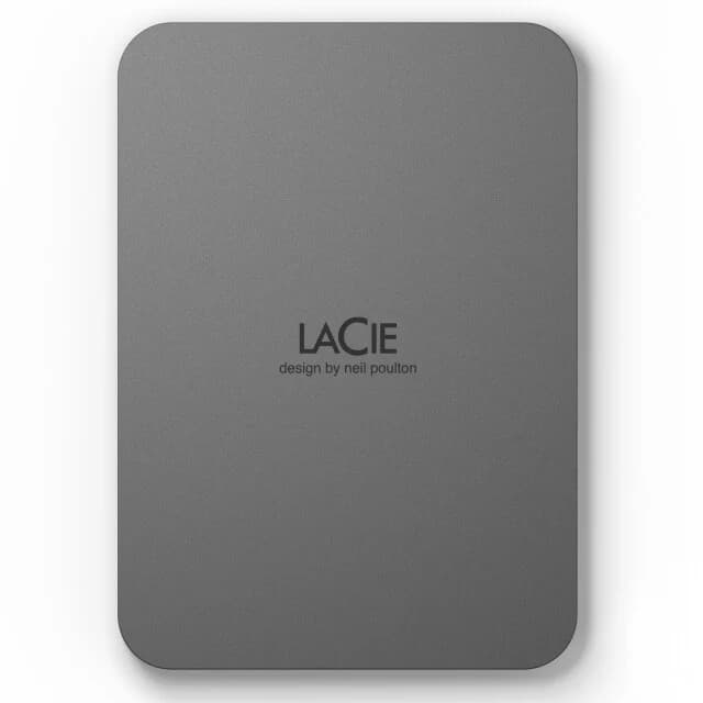LaCie Mobile Drive Secure 2TB External HDD USB-C Grey - Image 1
