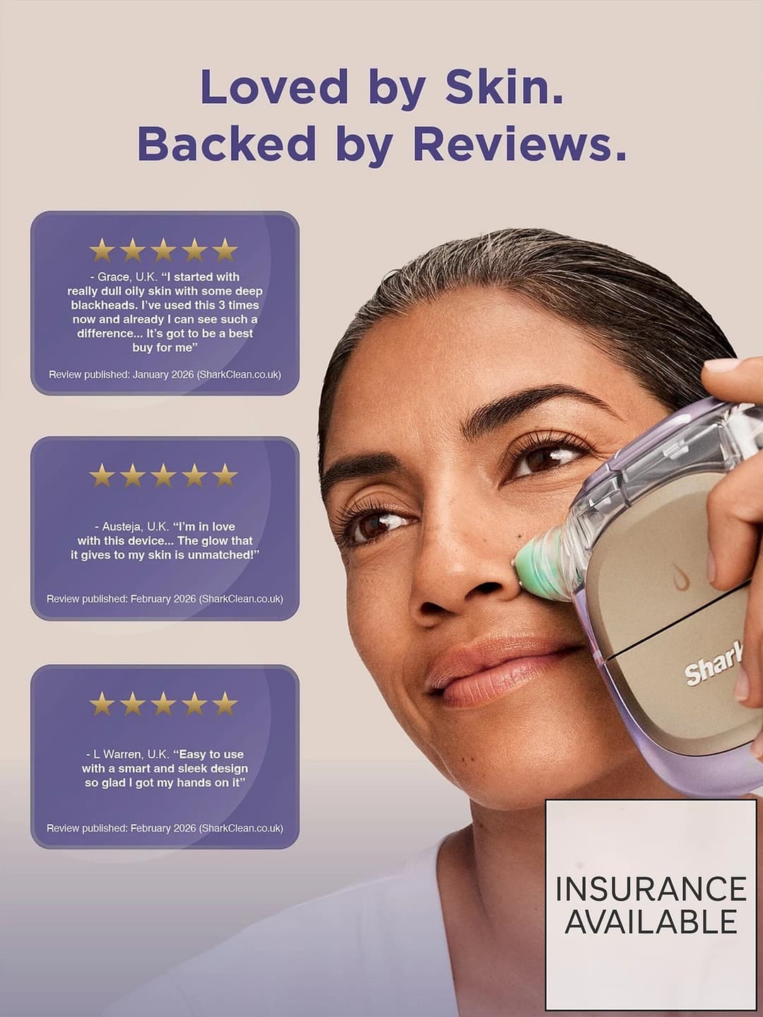 SHARK FacialPro Glow + DePuffi At Home Facial - Spa Purple - Image 6