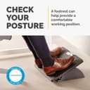 Fellowes Office Suites Microban Adjustable Under Desk Foot Rest - Ergonomic Footrest with 3 Height Positions (10.8/12.7/14.6cm), Rocking Tilt Platform & Microban Antibacterial Protection - Black - 8035001 thumbnail 2
