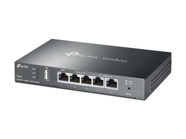 TP-Link Omada ER605 V2 Gigabit VPN Router - Wired, 5 x Gigabit Ports, Up to 3 WAN - Image 1