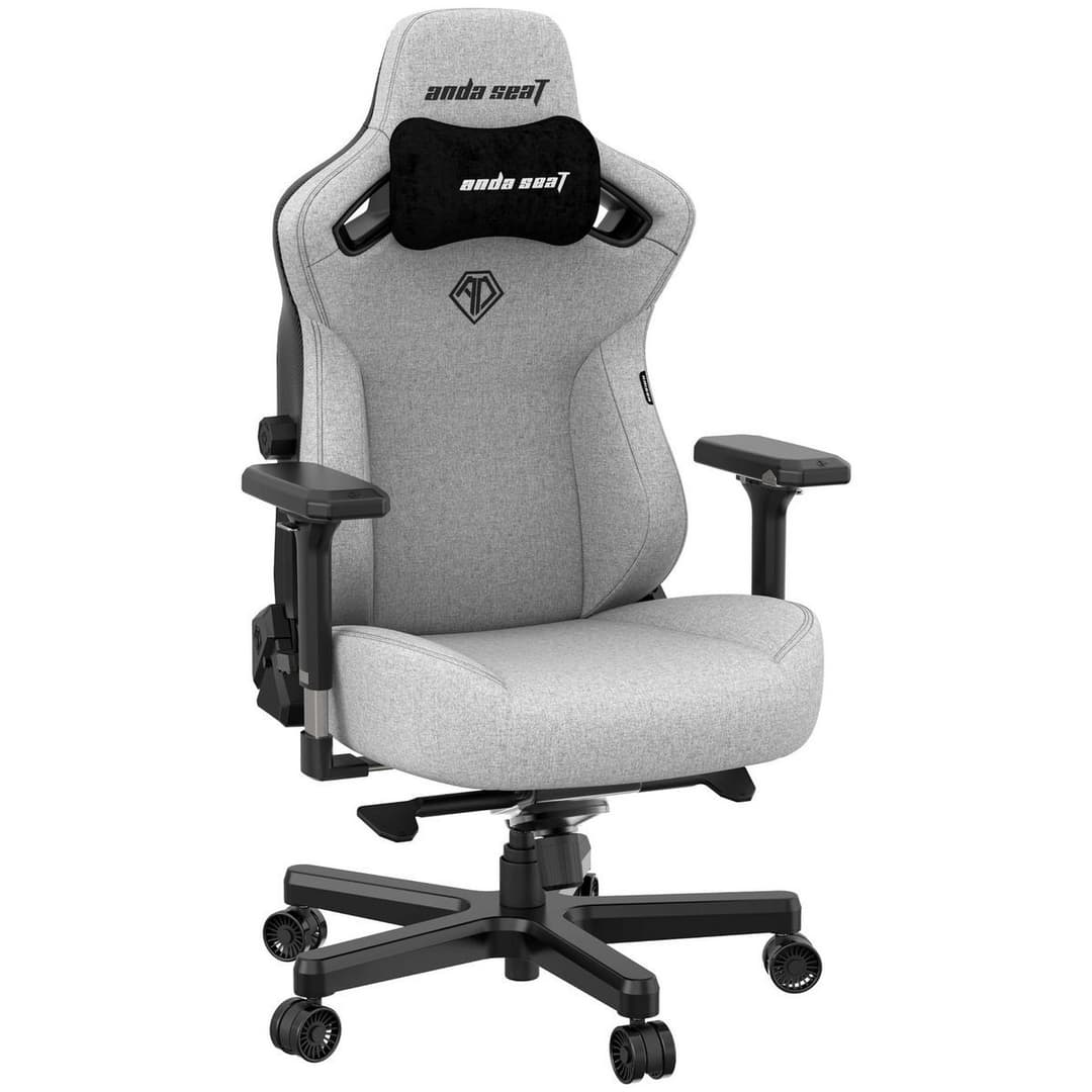 Anda Seat Kaiser 3 Linen Fabric Ergonomic Office Gaming Chair - Large (L) - Grey - Image 1