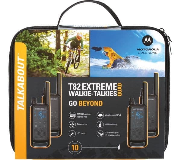MOTOROLA TALKABOUT T82 Extreme Walkie Talkie - Quad Pack - Image 3