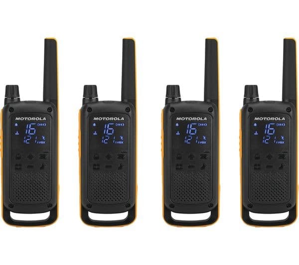 MOTOROLA TALKABOUT T82 Extreme Walkie Talkie - Quad Pack - Image 4