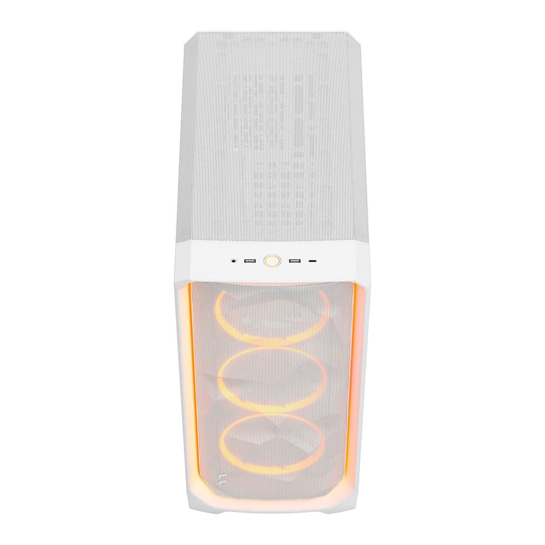 Fractal Design Meshify 3 Ambience Pro RGB Mid Tower Gaming PC Case - White TG Clear Tint - Image 3