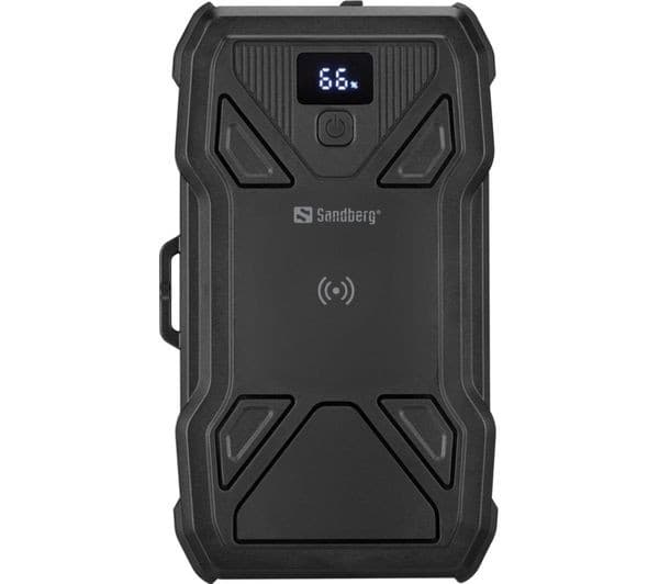 SANDBERG 10000 mAh Portable 5-Panel Solar Power Bank - Black