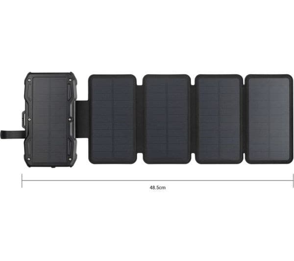SANDBERG 10000 mAh Portable 5-Panel Solar Power Bank - Black - Image 6