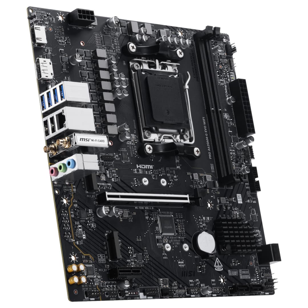 MSI PRO A620AM-G EVO WIFI AMD A620A DDR5 Socket AM5 micro-ATX Motherboard - Image 3