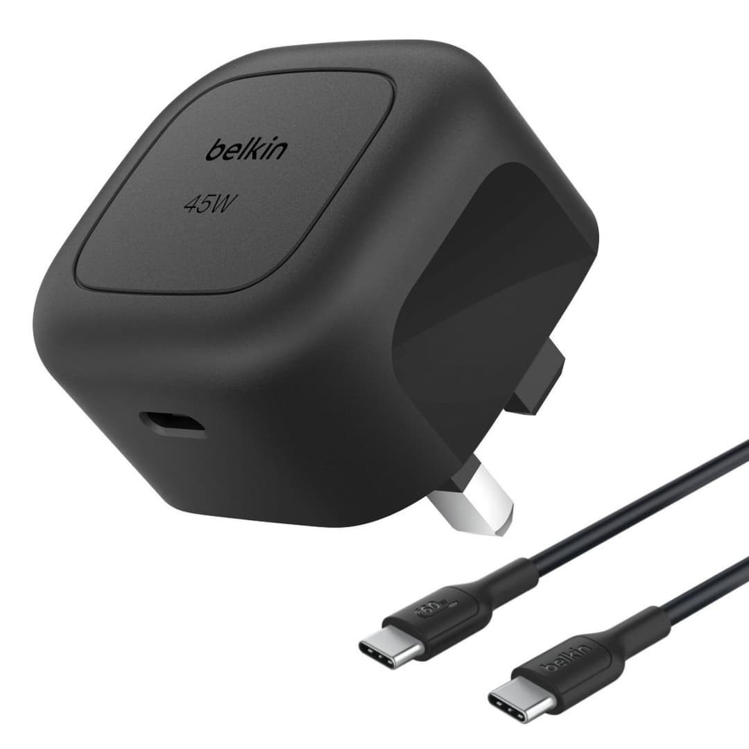 Belkin 45W Compact USB-C Wall Charger and USB-C Cable - Image 1