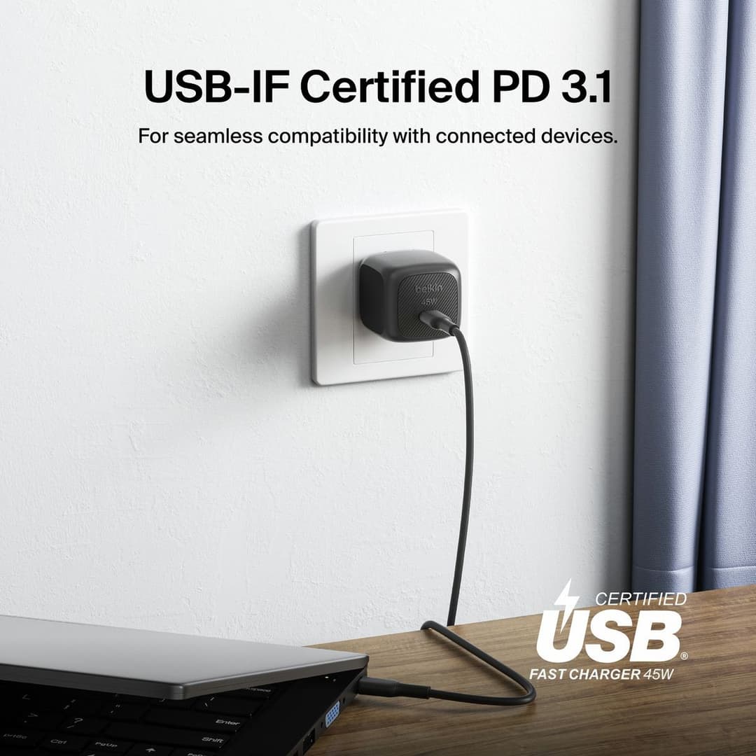 Belkin 45W Compact USB-C Wall Charger and USB-C Cable - Image 8