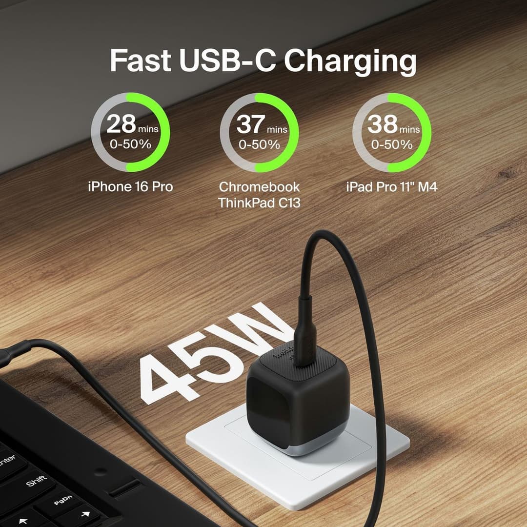 Belkin 45W Compact USB-C Wall Charger and USB-C Cable - Image 9