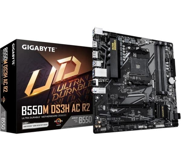 GIGABYTE B550M DS3H AC R2 AMD B550 Micro-ATX Socket AM4 DDR4 Motherboard - Image 2