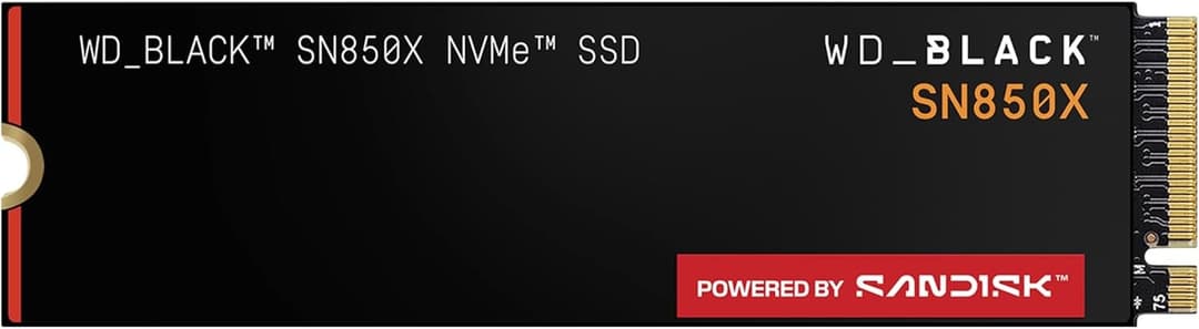 WD_BLACK SN850X 1TB PCIe Gen4 NVMe M.2 Gaming SSD Up to 7,300MB/s Read Speed (Powered by SanDisk) - Image 1