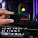 WD_BLACK SN850X 1TB PCIe Gen4 NVMe M.2 Gaming SSD Up to 7,300MB/s Read Speed (Powered by SanDisk) thumbnail 4
