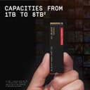 WD_BLACK SN850X 1TB PCIe Gen4 NVMe M.2 Gaming SSD Up to 7,300MB/s Read Speed (Powered by SanDisk) thumbnail 6