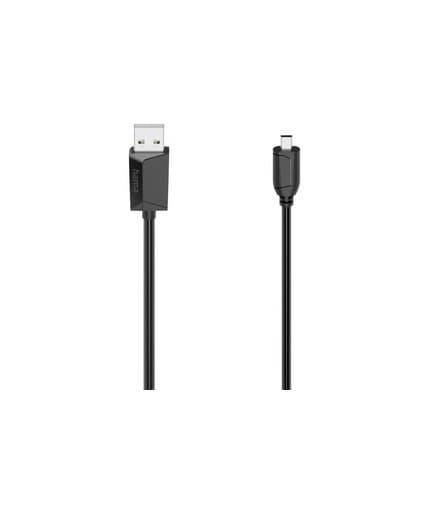 Hama Mini-USB Cable, Mini-B8 connector, USB 2.0, 480 Mbit/s, 1.50 m - Image 2