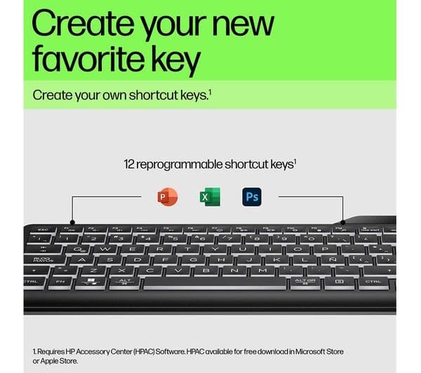 HP 400 Backlit Wired Keyboard Black - Image 4