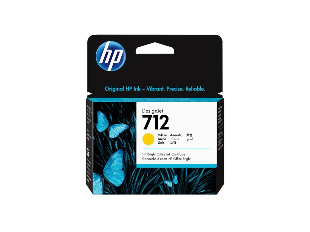 HP 712 - yellow - original - DesignJet - ink cartridge - Image 1