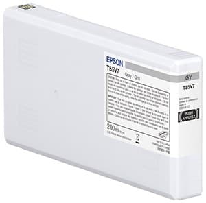 Epson T55W7 UltraChrome Pro10 200ml Ink Cartridge for SureColor SC-P5300 - Grey - Image 1