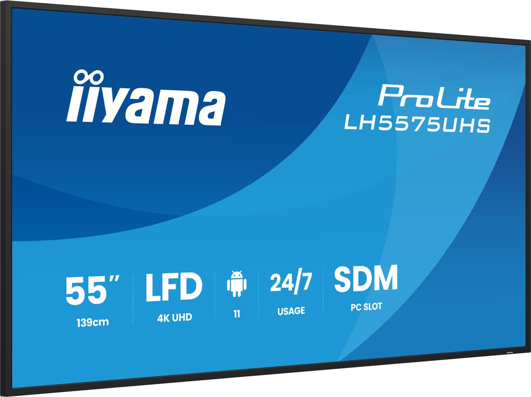 iiyama ProLite LH5575UHS-B2AG Signage Display Digital signage flat panel 138.7 cm (54.6") LCD Wi-Fi 500 cd/m² 4K Ultra HD Black Built-in processor Android 11 24/7 - Image 3