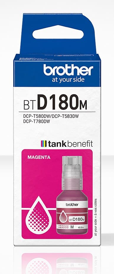 Brother BTD180M Genuine Super High Yield Ink Bottle Magenta 48.8 ml 5000 Pages - Image 1