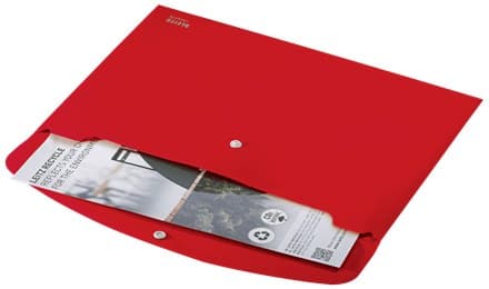 Leitz Recycle Document Wallet A4 Pack of 10 - Red - Image 3