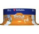 VERBATIM Azo 16x Speed DVD-R Blank DVDs - Printable, Pack of 25 thumbnail 1