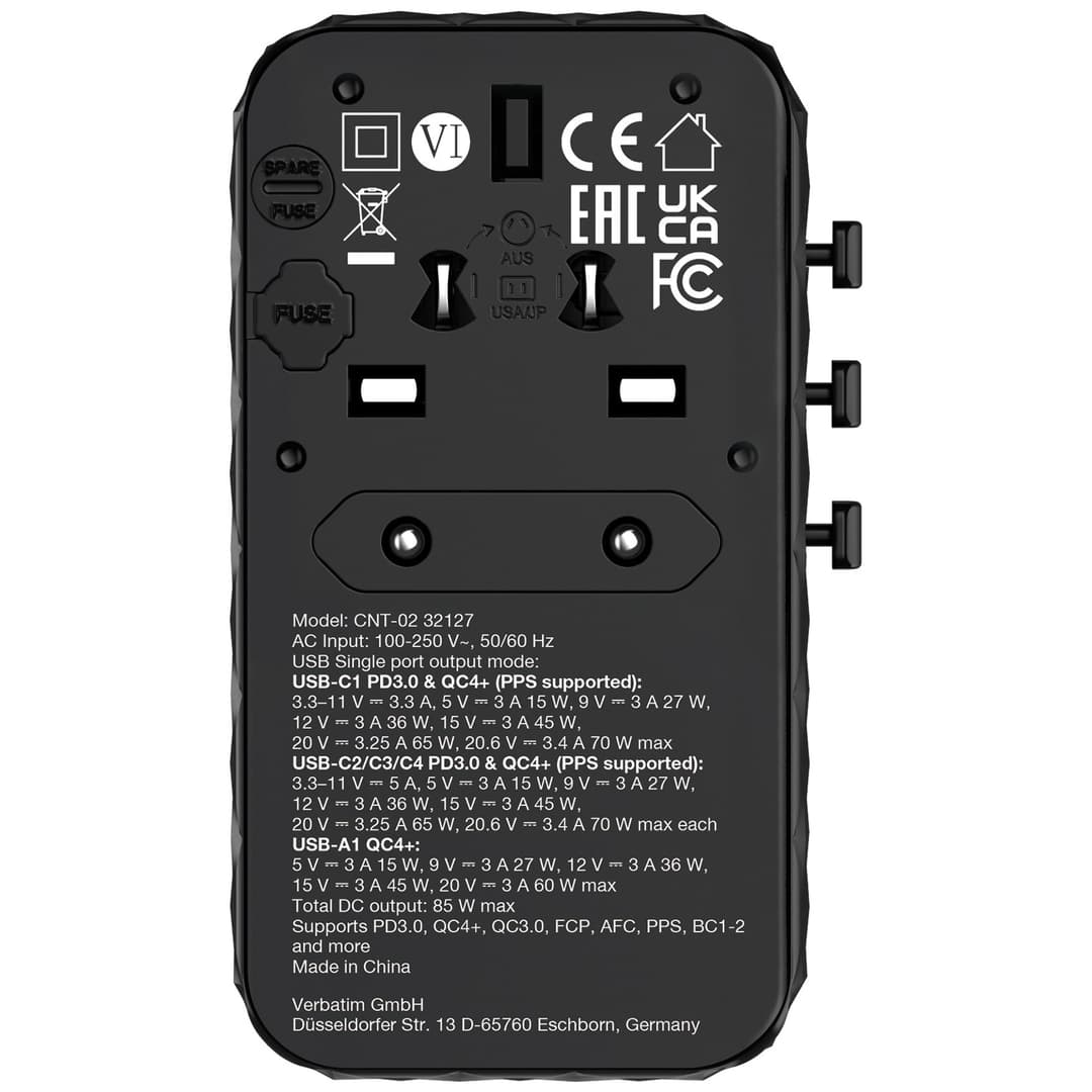 Verbatim Charge 'n' Travel Diamond 85W Retractable Cable CNT-02 - Image 4